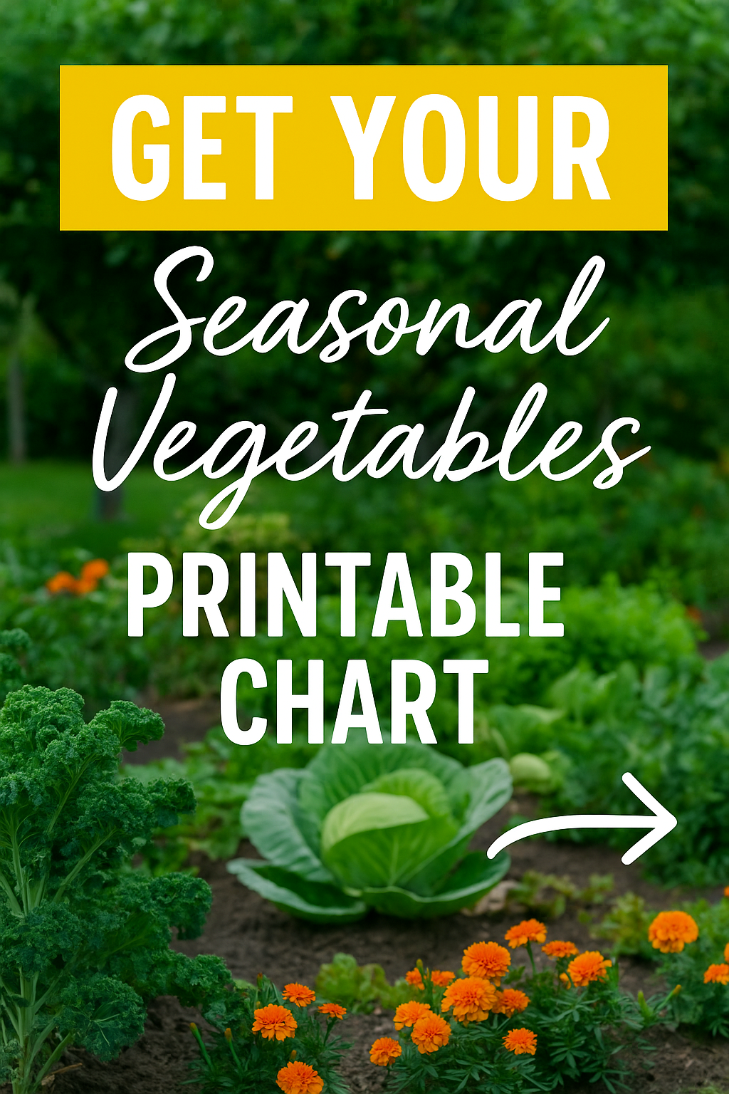 Seasonal Vegetables Printable Chart
